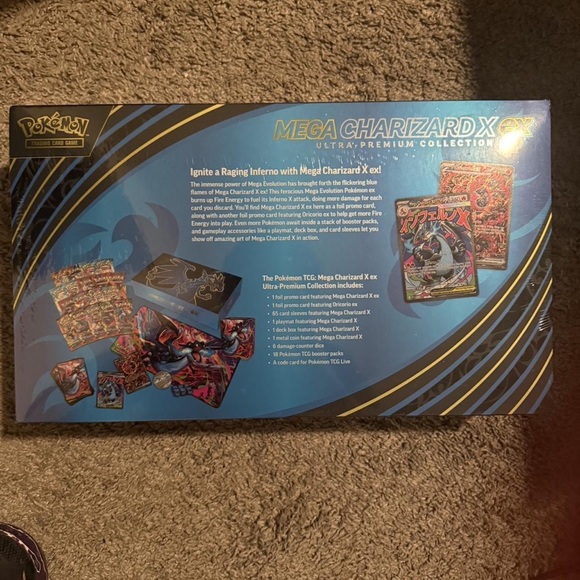 Pokemon Trading Cards Box - Blue and Gold Design - Picture 3 of 3